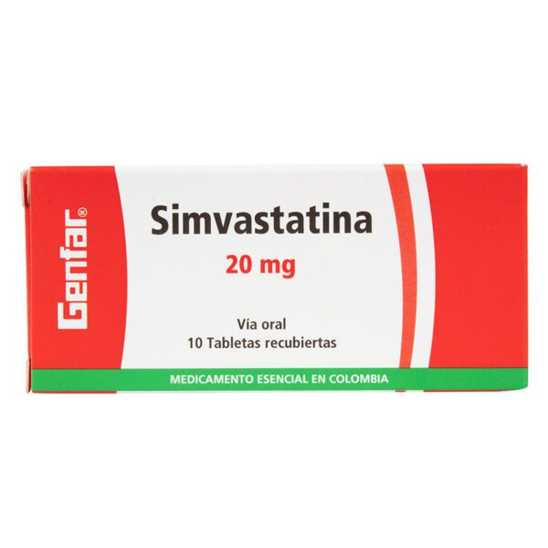 SIMVASTATINA 20 MG 10 TABLETAS GF