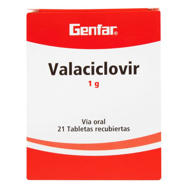 VALACICLOVIR 1 GR 21 TABLETAS GF(3%+)