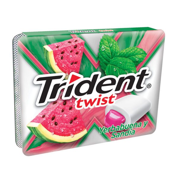 Chicle Trident Twist Yerbabuena Sandía 10 Unidades