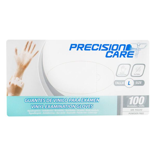 GUANTE DE VINILO PRESICION CARE L 100 UD
