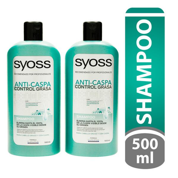 2 Shampoo Syoss Anti Caspa 500 Ml Precio Especial