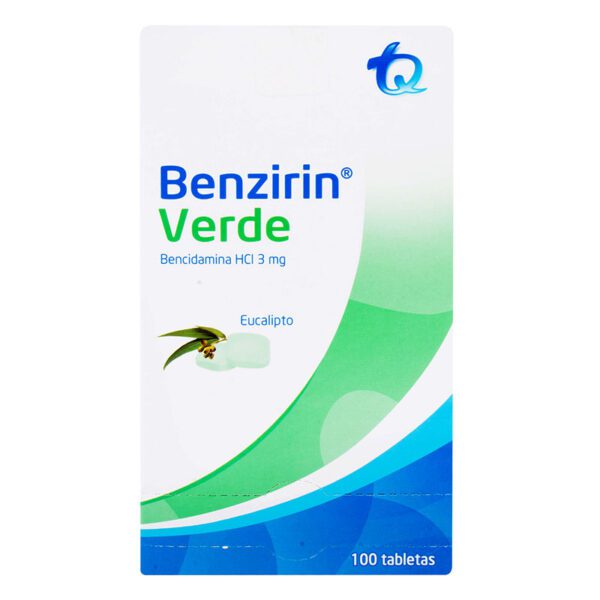 BENZIRIN VERDE EUCALIPTO 100 TABLETAS(A)