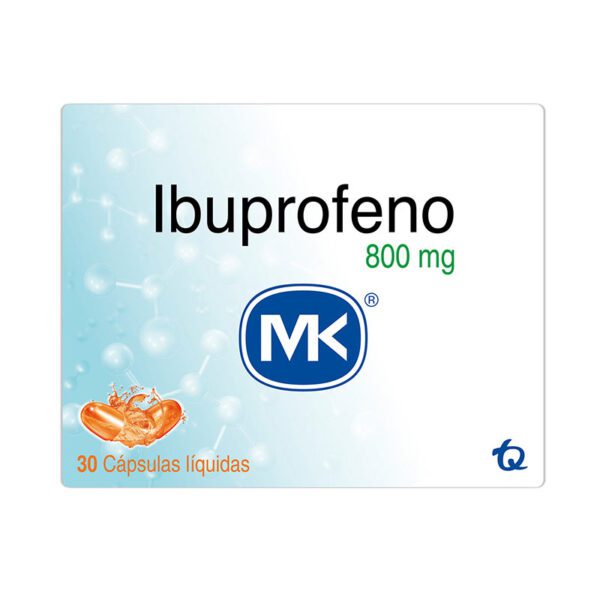 Ibuprofeno 800 Mg 30 Cápsulas Blandas Mk
