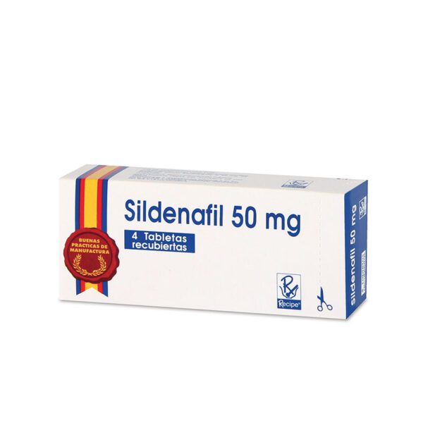 SILDENAFIL 50 MG 4 TABLETAS RC