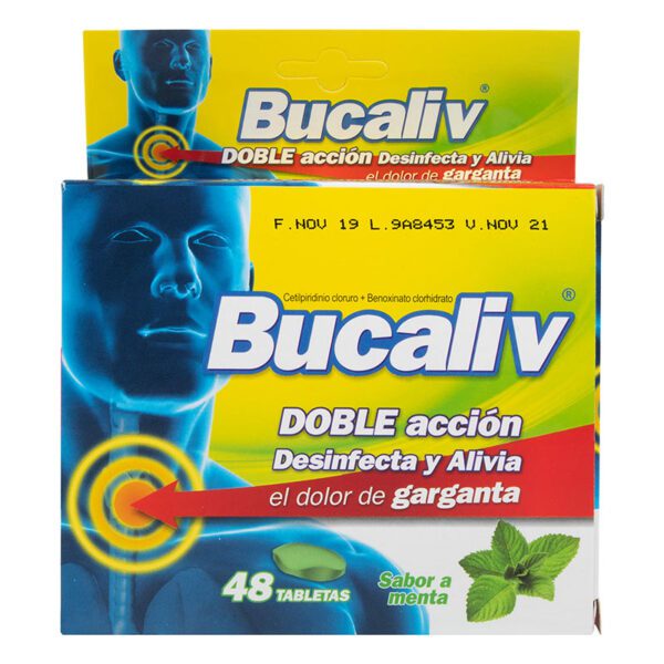 BUCALIV MENTA 48 TABLETAS