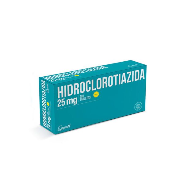 HIDROCLOROTIAZIDA 25 MG 400 TABLETAS LP