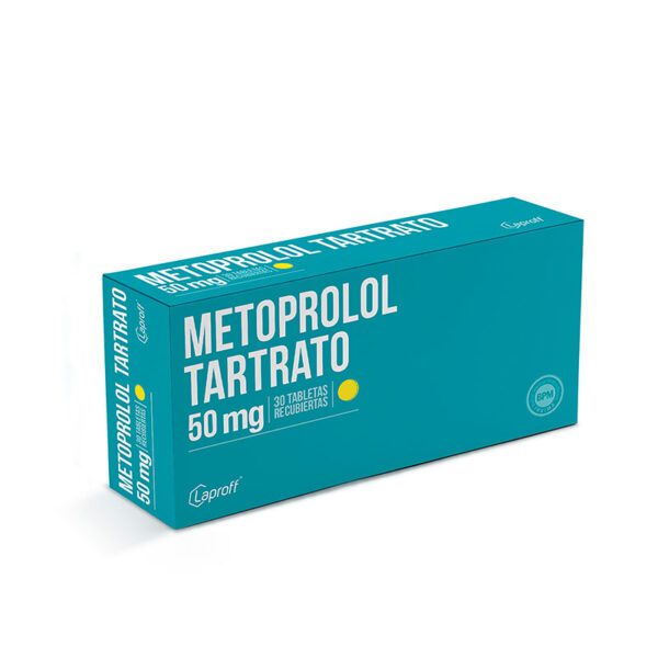 METOPROLOL 50 MG 30 TABLETAS LP(M)12180