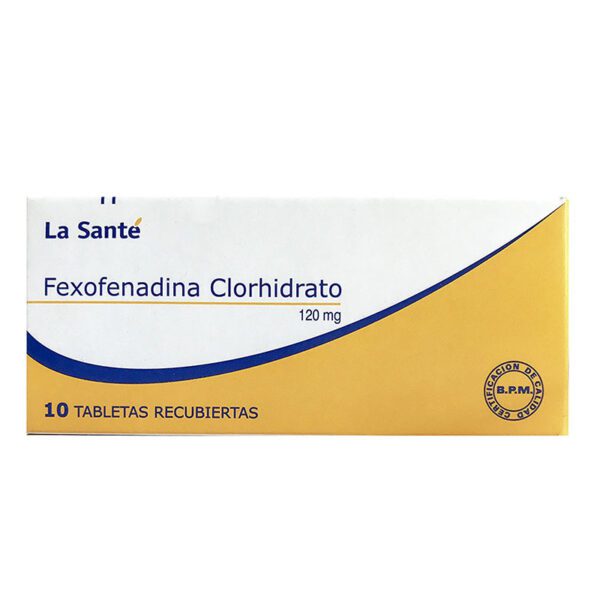 Fexofenadina Clorhidrato 120 Mg 10 Tabletas Ls
