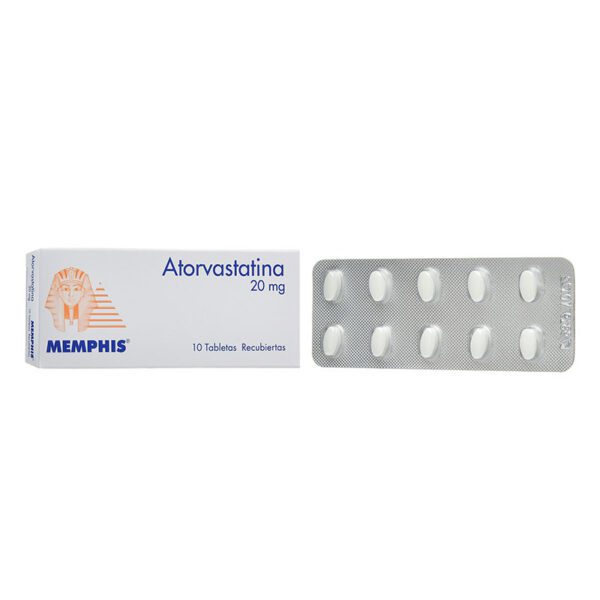 ATORVASTATINA 20 MG 10 TABLETAS MP