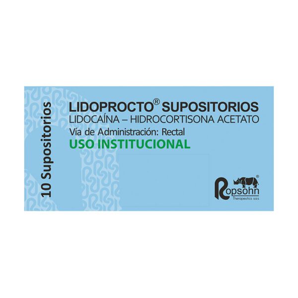 LIDOPROCTO 10 SUPOSITORIOS(3%+)