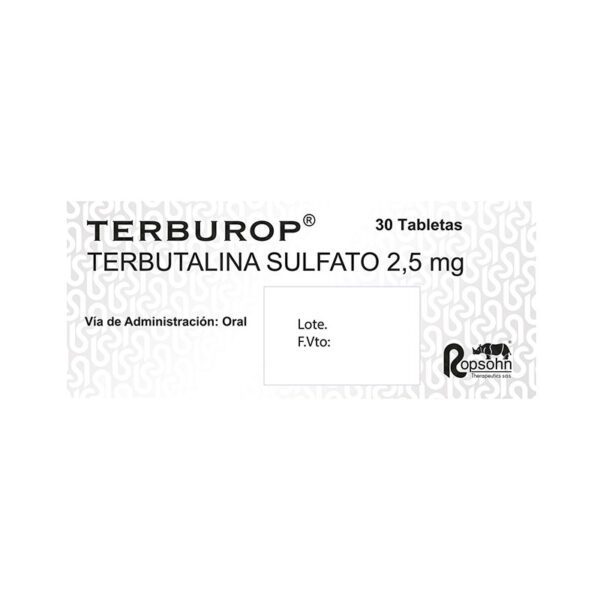TERBUROP 2.5 MG 30 TABLETAS