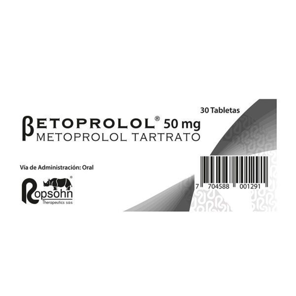 BETOPROLOL 50 MG 30 TABLETAS(M)12180