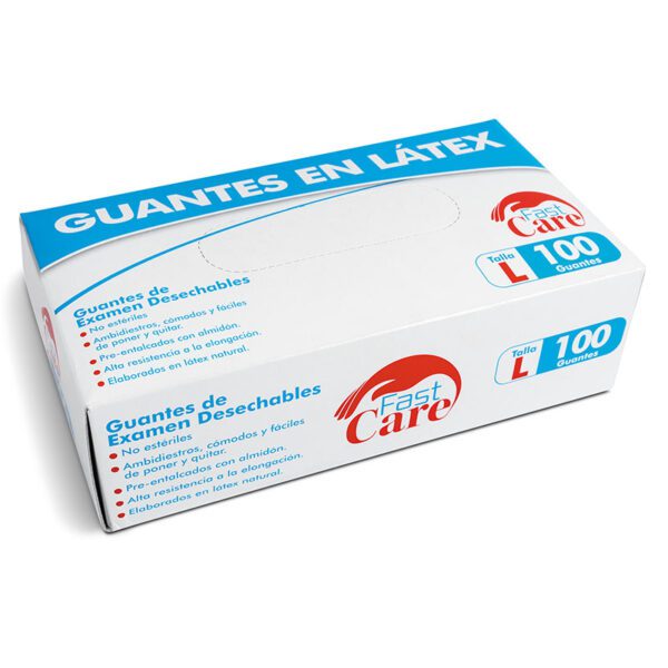 GUANTE FAST CARE LATEX T.L 100 UDS ICOM