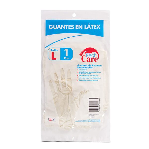 GUANTE FAST CARE LATEX T.L 12 PARES ICOM