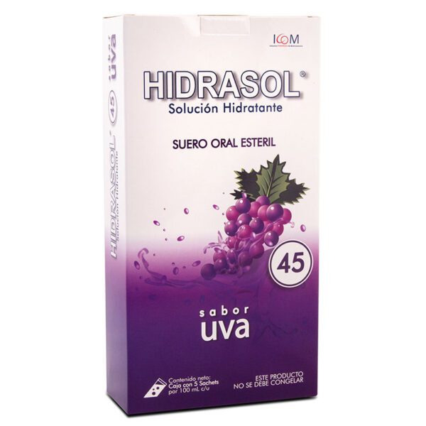 HIDRASOL 45 UVA BOLSA 100 ML 5 UND ICOM