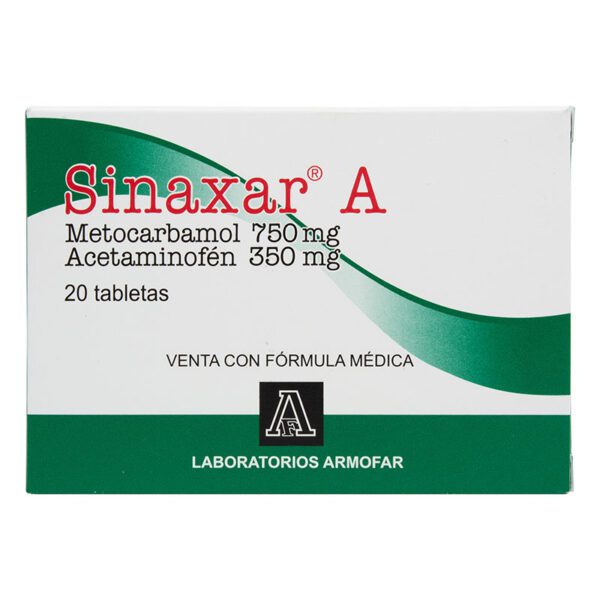SINAXAR A 20 TABLETAS