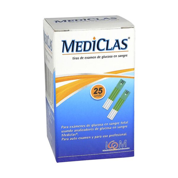 TIRAS REACTIV GLUCOM.MEDICLAS 25UD IC(RF