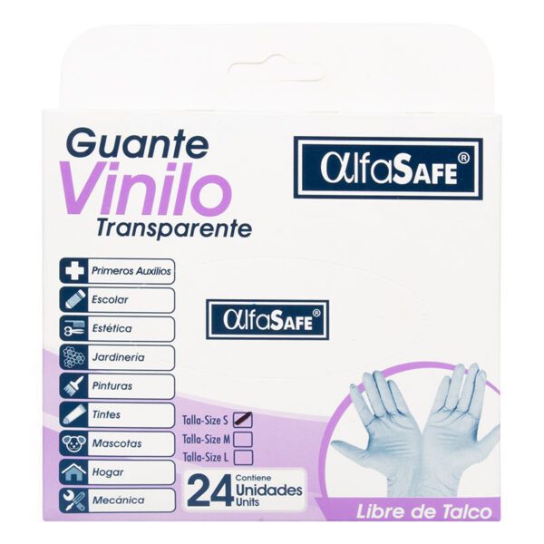 GUANTES VINILO ALFASAFE 24 UND S