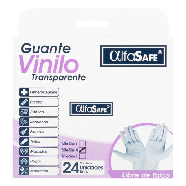 GUANTES VINILO ALFASAFE 24 UND M