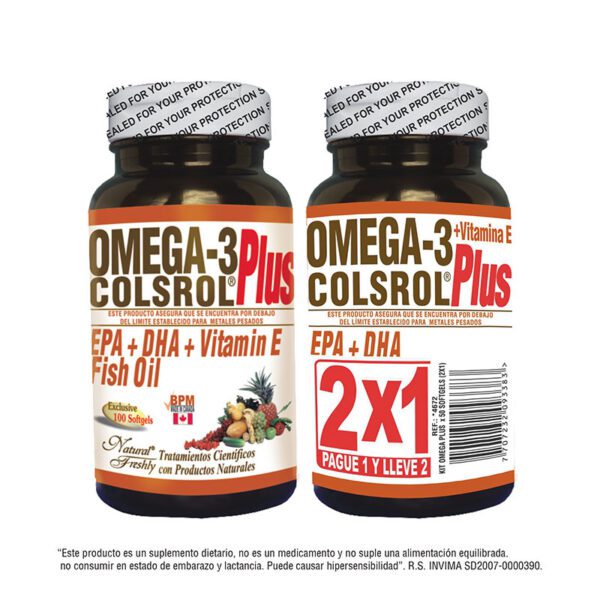 OMEGA 3 PLUS COLSROL 100 SOFTGEL.2X1 P.E