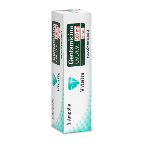 GENTAMICINA 160MG/2ML 1 AMPOLLA VT