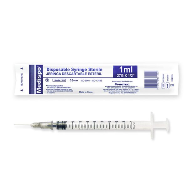 JERINGA MEDISPO INSULINA 3P 1 ML 27X1/2