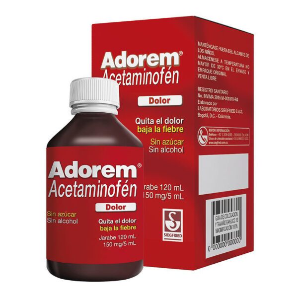 ADOREM ACETAMINOFEN 150 MG JARABE 120 ML