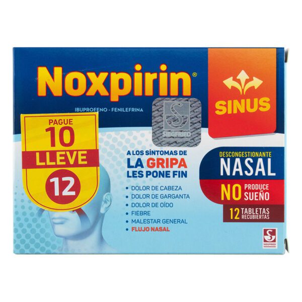 NOXPIRIN SINUS 12 TABLETAS PAG 10 LLE 12